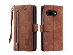 Funda De Piel Sintética Para Google Pixel 9a Con Cierre De Cartera Y 9 Ranuras Para Tarjetas.