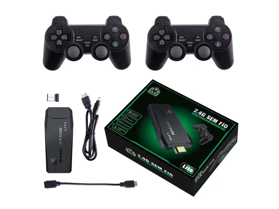 Consola De Juegos Arcade Vpmkp-game Stick Lite 4k Con 2 Mandos Inalámbricos*