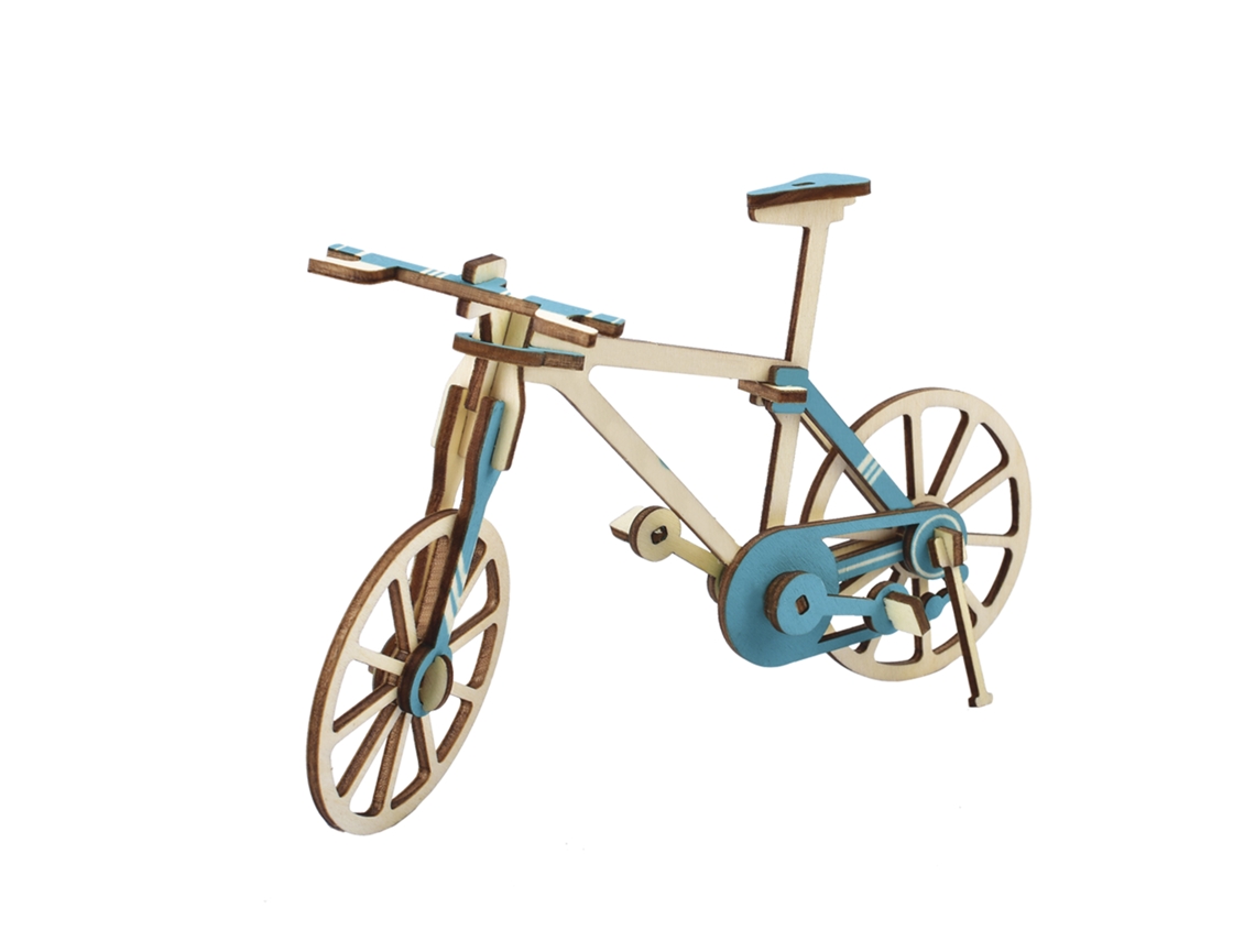 Maqueta de madera 3D. Diseño de bicicleta. 27 piezas. DAM