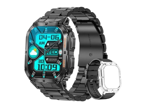 Reloj inteligente con pantalla de 1,96 , llamada Bluetooth, rastreador deportivo, brújula, Monitor de salud, reloj inteligente para Android IOS K61...