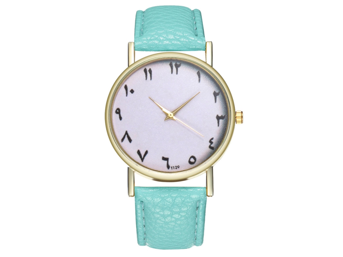 Reloj De Pulsera Analógico De Cuarzo Estilo Moderno Zhoulianfa Con Correa De Pu (verde Menta)