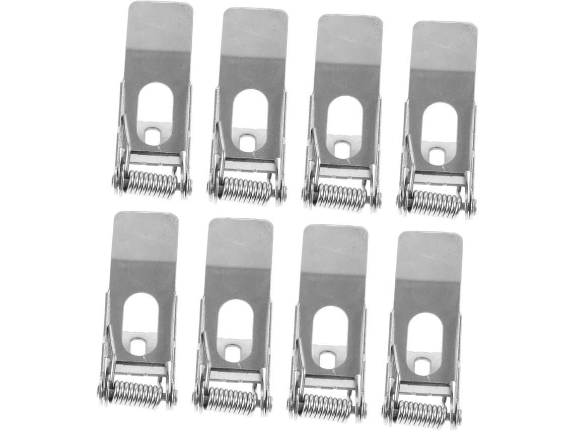 8 Clips Metálicos Plateados Para Focos Empotrables Con Resorte, Fácil Instalación Y Diseño Estético.
