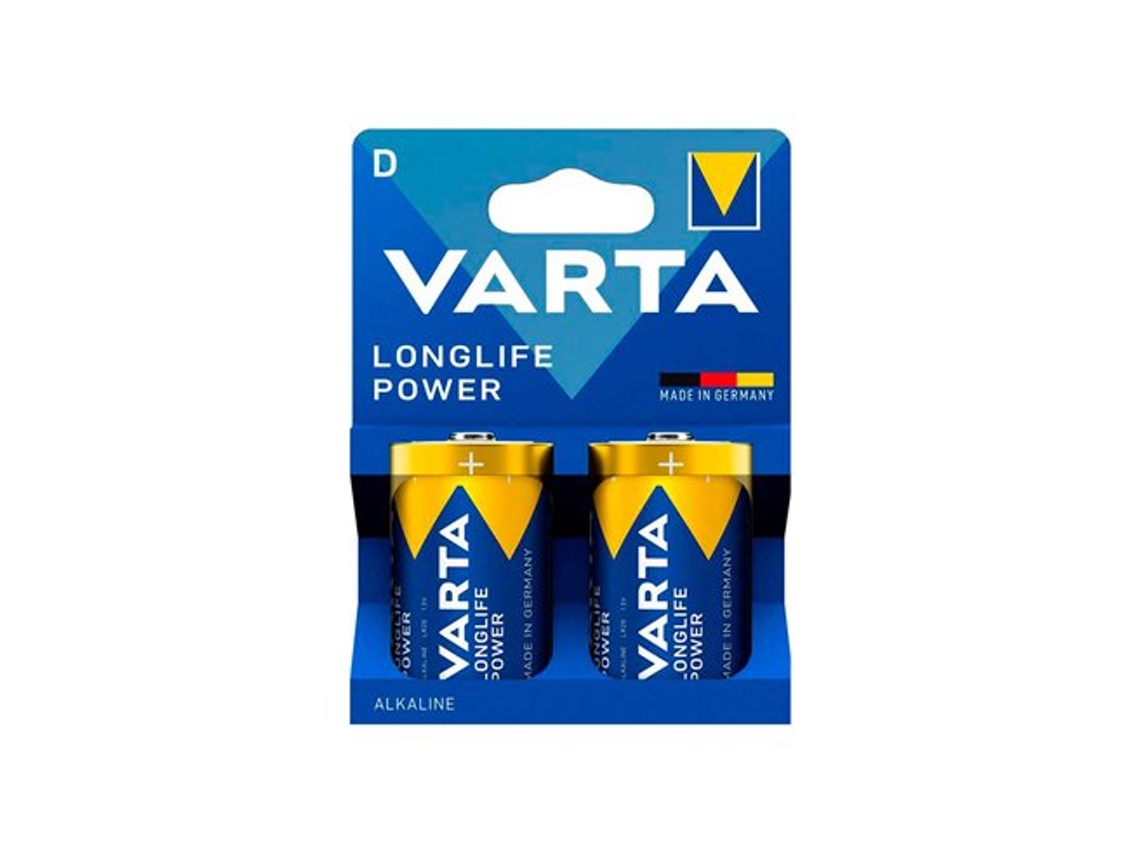 Pila Alcalina Varta de Larga Duración Lr20 Ø34,2 x 61,5 mm (Blíster de 2 Unidades)
