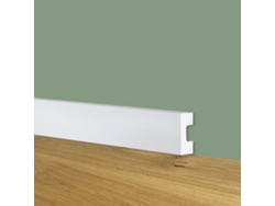 Rodapié Cuadrado Blanco Entrada Cables Muy Bajo 25X13X2000Mm en Polímeros ETERNAL PARQUET
