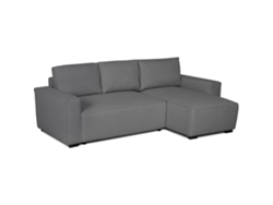 Sofá Cama 3 Plazas BUDWING Jade Gris + Chaise Longue + Almacenamiento Integrado (239 x 157 x 91 cm - Reversible Lado Derecho/Izquierdo)