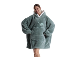 Manta Con Capucha, Sudadera Con Capucha De Felpa, Manta Ponible, Bata De Baño Unisex (azul Niebla) Cuich