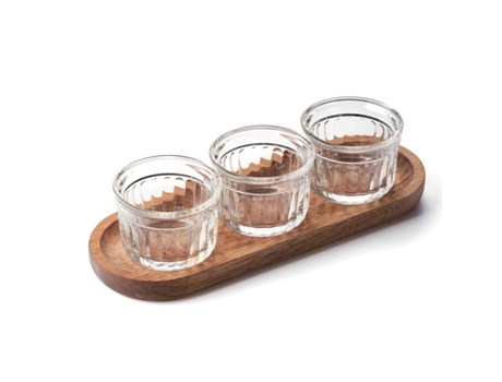 Conjunto de 3 verrinas en facet Glass Delice La Rochère