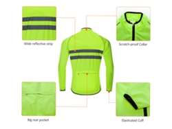 Chaqueta De Ciclismo De Manga Larga, Reflectante, Impermeable Y Cortavientos Para Deportes Al Aire Libre.