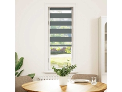 Maison Exclusive - Estor Cebra Gris Oscuro 40x100cm Tejido Ancho 35,9 Cm Poliéster