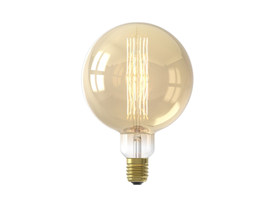 Bombilla LED Megaglobe de filamento largo de cristal, 11 W, E40, G200, dorada, 2100 K, Calex