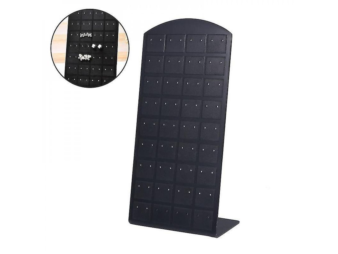 2026-porta Pendientes De Acrílico Negro Para 36 Pares Estantes De Joyería Mostrador Transparente