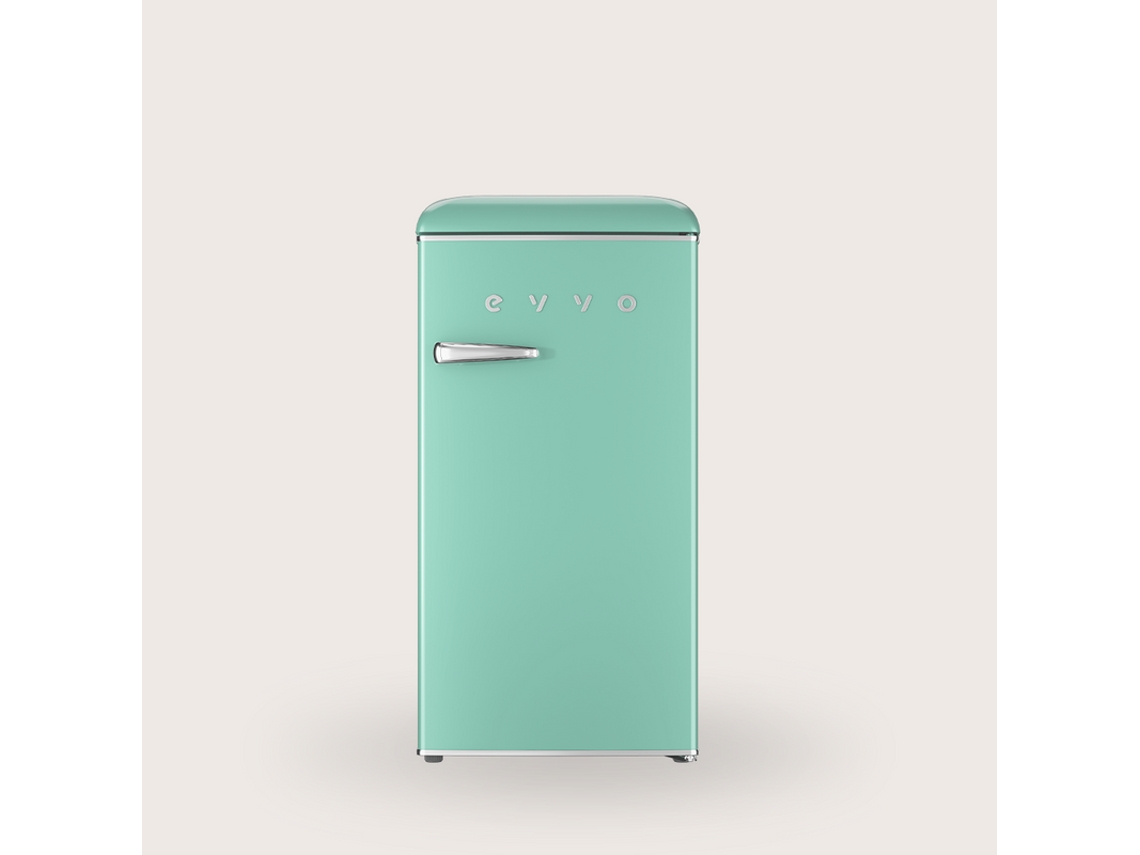 Nevera Evvo Mini F26 Retro Verde Aguamarina, 95 L, Vintage, Bajo Consumo, Silencioso