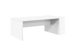 Mesa de centro HARLANV1 blanca, 95x50x34 cm, fabricada en madera tratada.