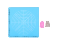 Bloque De Silicona Azul Para Bolígrafo De Impresión 3d Con Protectores Para Los Dedos - Accesorio De Dibujo