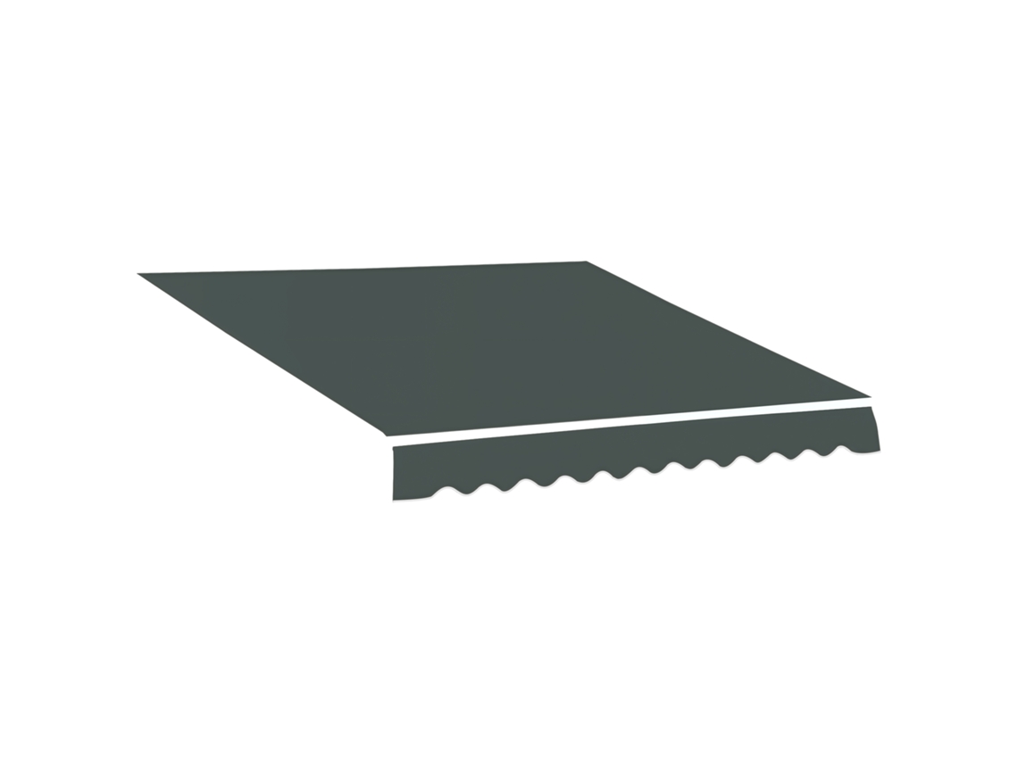Lona de repuesto para toldo de 382x240 cm, resistente a los rayos UV, para balcón o terraza, color gris.