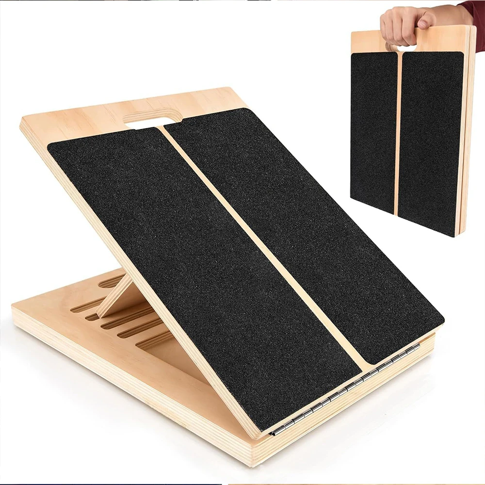 Rampa De Madera Plegable, Estirador De Articulaciones, Equipo Para Entrenamiento De Equilibrio, Yoga Y Pilates.