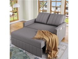 Sofá Cama Dobrável 180x127 Cm Encosto Ajustável Espaços Pequenos Moderno