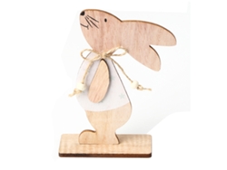Decoración nórdica para el hogar con conejo de madera Jm01129