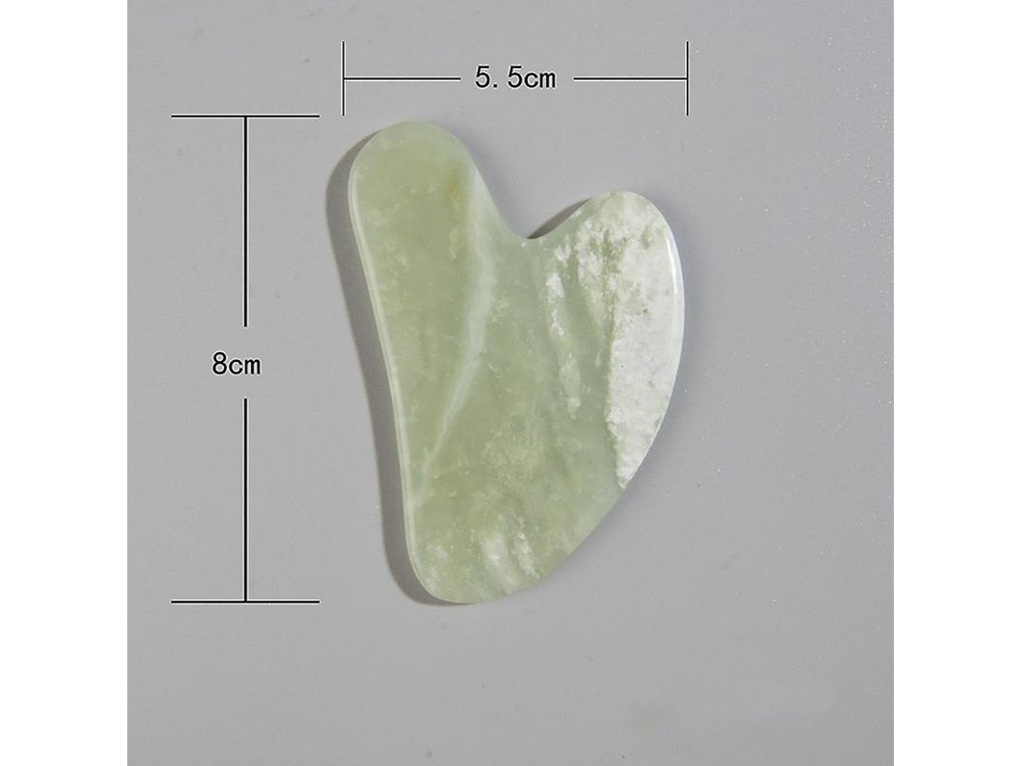 Rodillo De Jade Y Raspador Gua Sha Para Masaje Facial, De Cuello Y Corporal: Herramienta De Belleza Para Adelgazar El Rostro Y Cuidar La Piel.