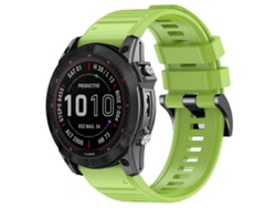 Bracelete Para Garmin (22mm) - Silicone - Liberação Rápida - Fivela De Aço Preta Lima