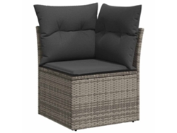 Maison Exclusive - Conjunto De Sofás De Jardín Con Cojín 13 Pcs Gris Poliratán
