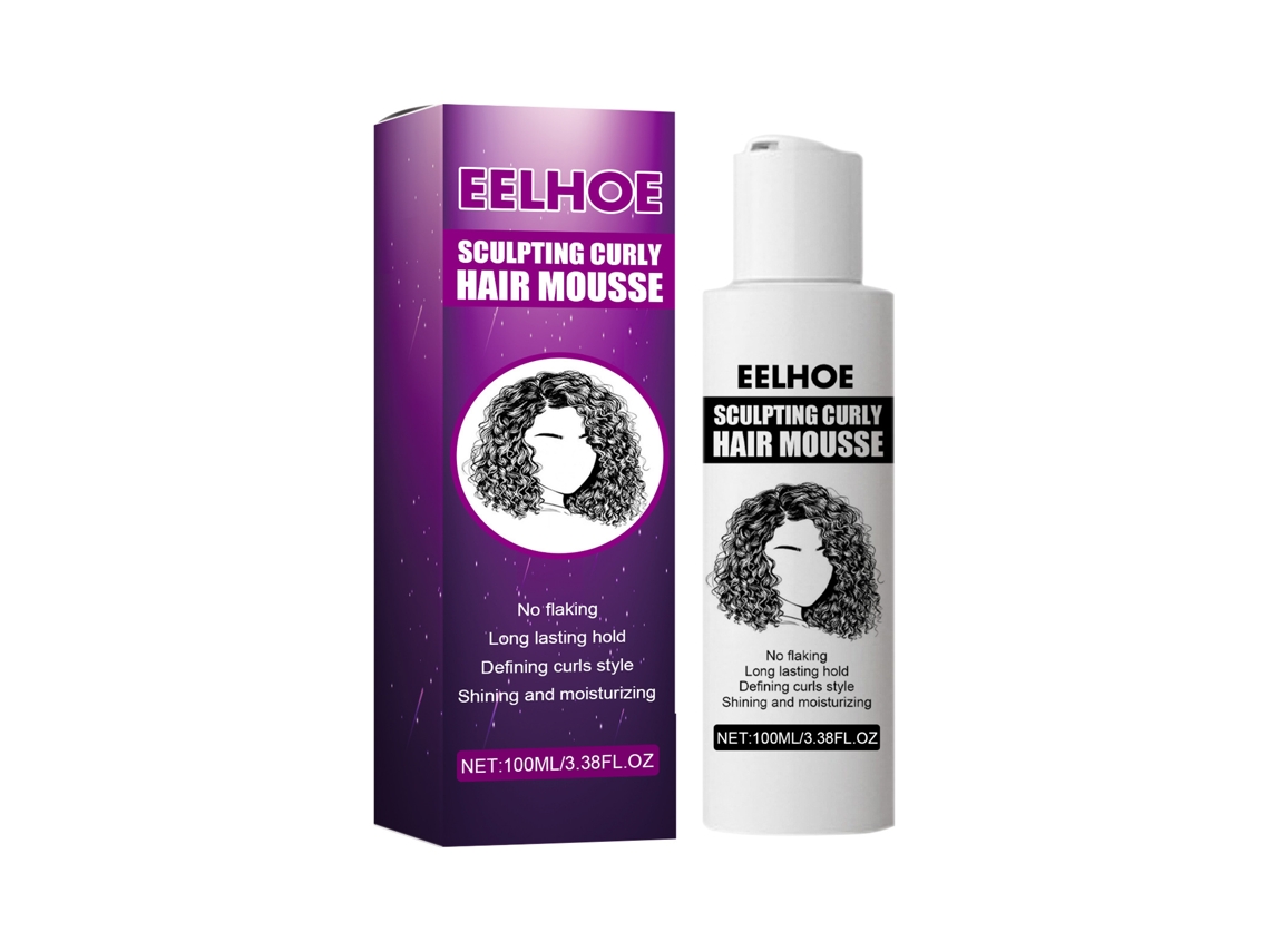 Espuma para peinar cabello rizado de estilo profesional