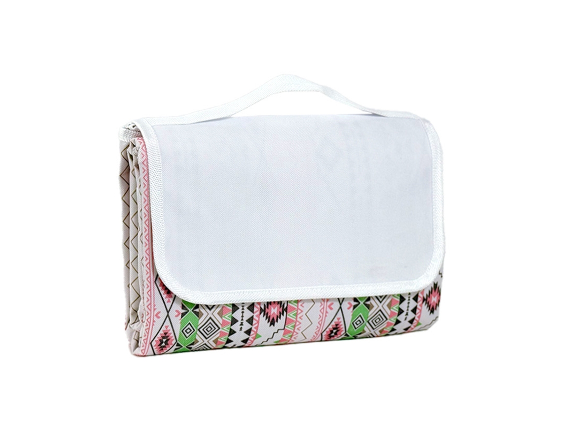 Manta De Picnic Impermeable Portátil Con Asa Y Plegable De 150x120 Cm (blanca) Czhhmart