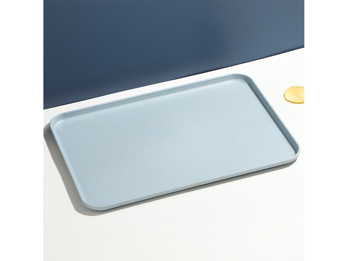 (l Azul) Bandeja De Plástico Rectangular Utilizada En Restaurantes Y Hogares Para Guardar Té Y Vasos.