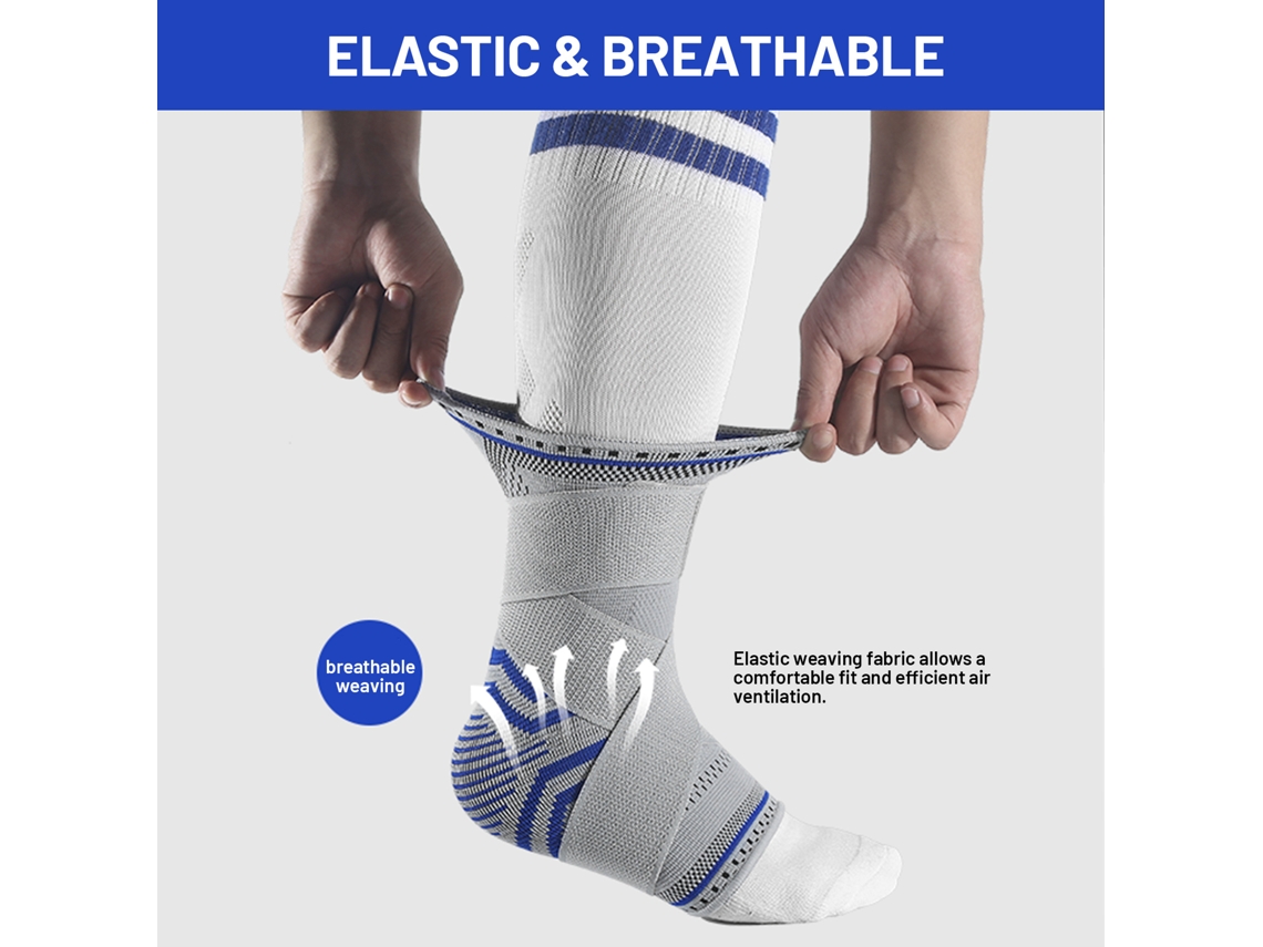 Tobillera Ajustable Con Correa Elástica Para Mayor Protección En Baloncesto Y Ciclismo.