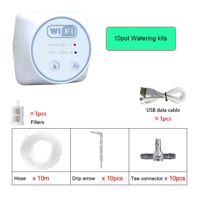 Controlador de riego inteligente para jardín con Wi-Fi. Controla el riego desde tu teléfono móvil. MDUG (10 reguladores).