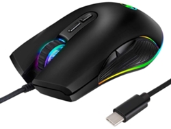 Ratón Ergonómico Para Juegos Con Cable Usb-c Y Rgb