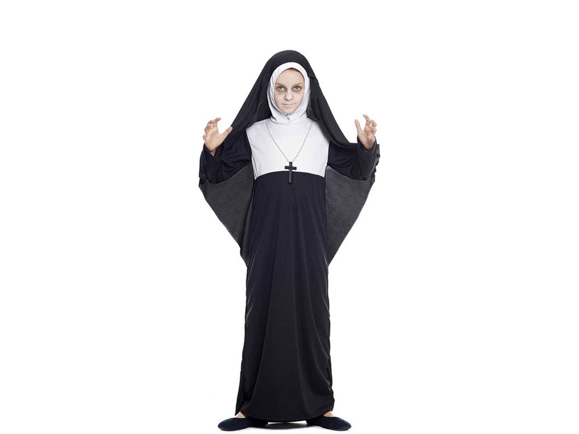 Disfraz de Niña PARTILANDIA monja negra (Tam.: 4 a 6 anos)