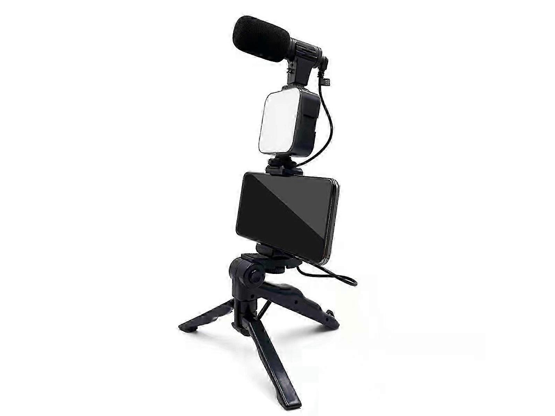Kit de trípode para celulares con micrófono e iluminación LED para vlogs, grabaciones en vivo, selfies y mucho más. Nostalgia88
