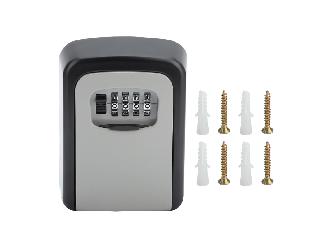 Caja De Seguridad Para Llaves Con Cerradura De Combinación De 4 Dígitos, Para Montaje En Pared.