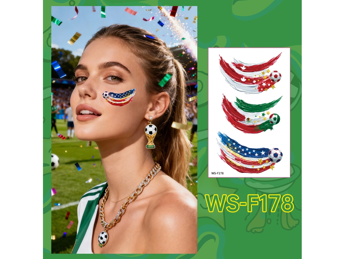 Es Un Set De 10 Tatuajes Temporales Resistentes Al Agua Con Temática De Fútbol, Perfectos Para Los Aficionados Y Para Ver Partidos. Gracias