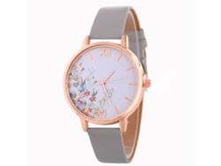 Reloj De Pulsera De Cuarzo Para Mujer Zhoulianfa Con Correa De Piel Sintética Gris.