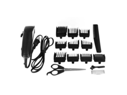 Tazón eléctrico silencioso para el cabello con 10 peines guía para un afeitado y arreglo profesional.