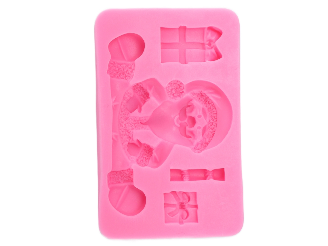 Molde de silicona de Papá Noel rosa para Halloween