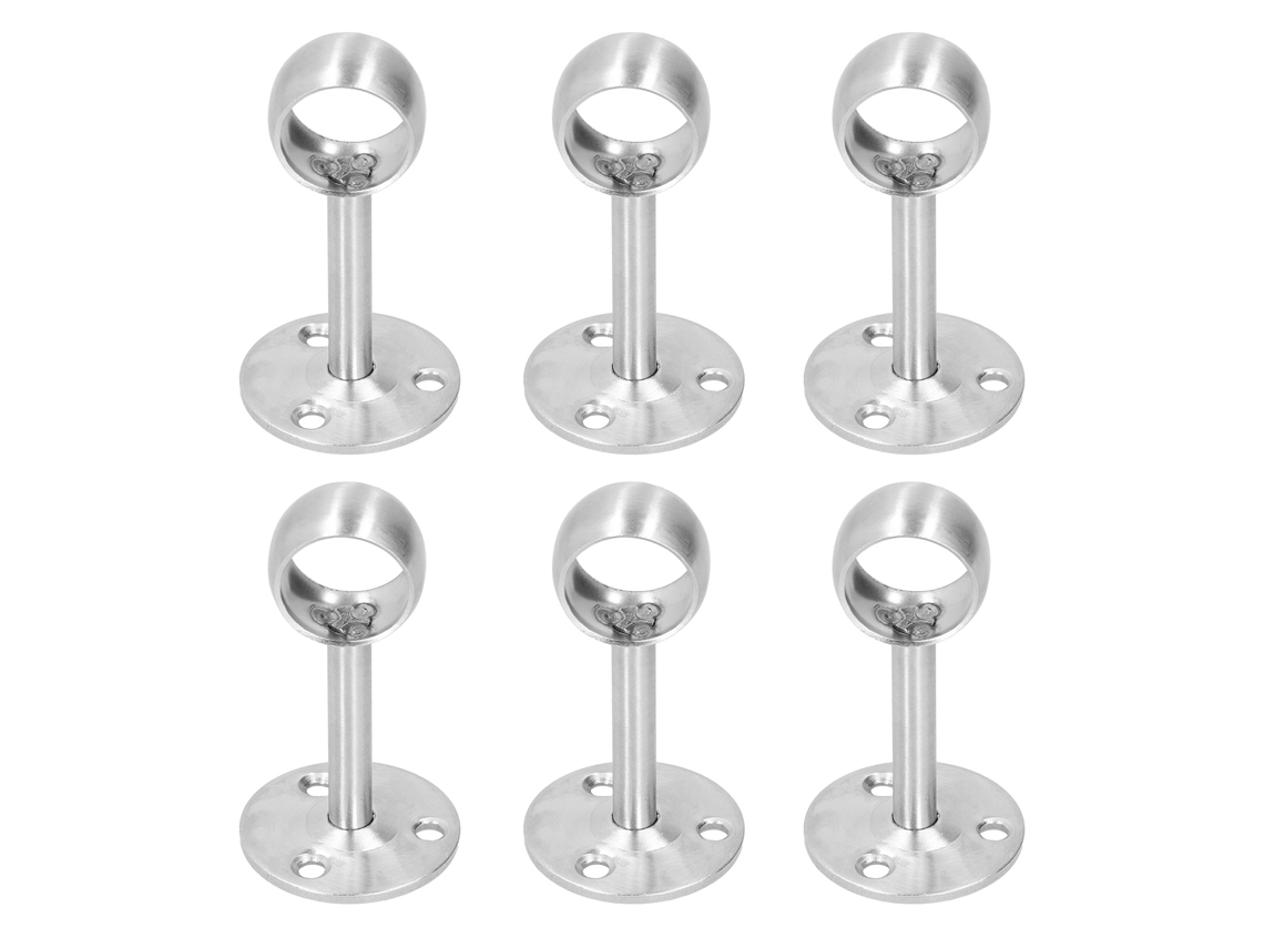 Piezas De Soporte De Barra De Armario De Acero Inoxidable Con Brida Para Barra De Cortina/armario, 22 Allpass