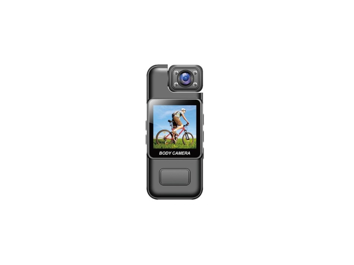 Câmera corporal Full HD com visão noturna e microfone Sanda SD-4680 preta