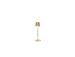 Lámpara de Mesa Poldina Pro Micro LED Capri Azul Azul Pan de Oro Craquelè recargable y regulable ZAFFERANO