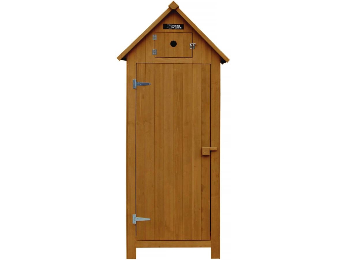 Caseta de jardín - 77 x 54,5 x 179 cm - Marrón