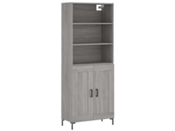 Mueble alto derivado de madera gris Sonoma MAISON EXCLUSIVE (69,5 x 34 x 180 cm)