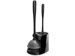 Kit Desatascador De Inodoros Y Cepillo Para Limpieza De Baño, Negro, 1 Juego
