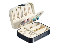 Caja de joyas de cuero pequeña y portátil para viajes Kofihety