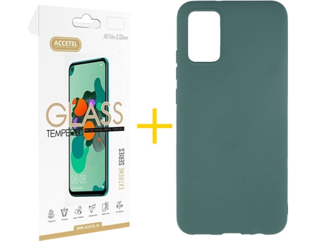 Kit Funda + Protector de Pantalla Samsung A02s ACCETEL 2849 Verde