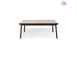 Mesa de Comedor Rectangular MON PETIT MEUBLE FRANÇAIS con 2 Extensiones (Marrón - Madera - 100 x 45 x 60 cm)