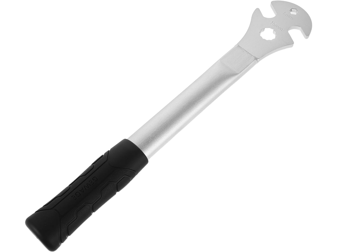 Llave Para Pedales De Bicicleta De Acero Negro Con Mango Largo, Herramienta Antideslizante.