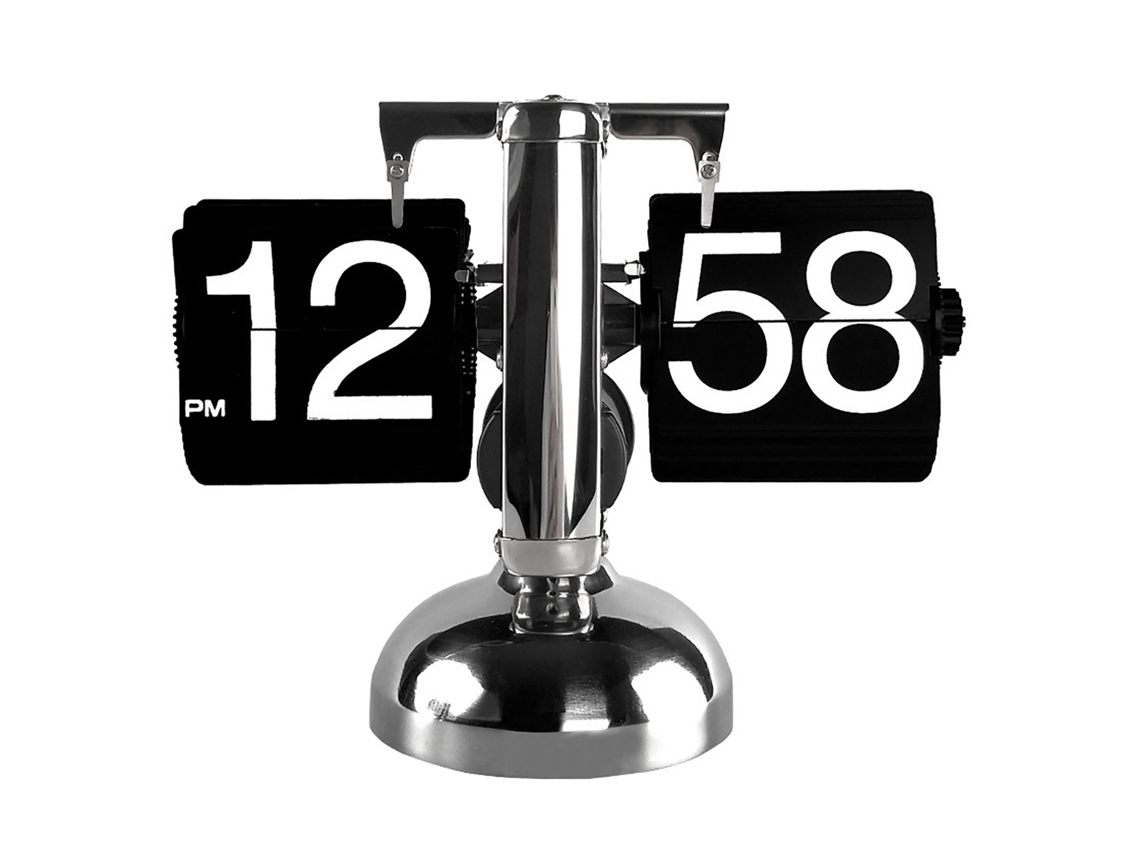 2026-reloj De Mesa Digital Flip Down Retro Minimalista De Pie Simple Mecánico Auto Flip Para Hogar Sala De Estar Negro