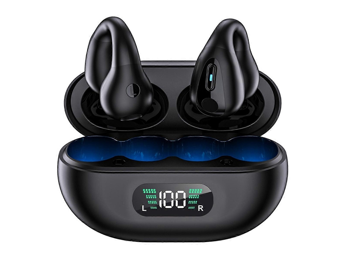Auriculares De Conducción Ósea Con Clip Y Movimiento En La Oreja